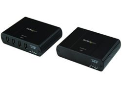 StarTech.com 4-Port 330-Feet (100m) USB 2.0 Over Gigabit LAN or Direct Cat5e/Cat6 Ethernet Extender System (USB2G4LEXT2)