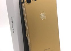 Apple iPhone 7 32 Gb - 24k Gold Plated - Unlocked - Sim Free (Gold and Black with Crystals)