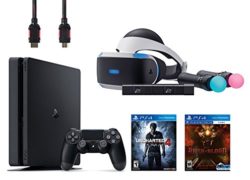 PlayStation VR Start Bundle 5 Items: VR Start Bundle,PS 4 Slim 500GB Console - Uncharted 4,VR game disc PSVR Until Dawn: Rush of Blood