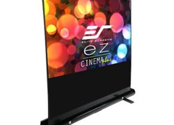 Elite Screens F84XWH1 ezCinema Plus Floor Pull Up Portable Projection Screen, Free-Standing Cross-Spring Scissor Mechanism Pull and Stay, 84-Inch Diag. 16:9
