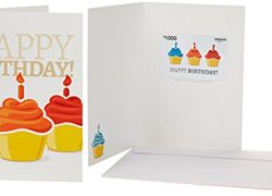 Amazon.com $1000 Gift Card in a Greeting Card (Birthday Cupcake Card Design)