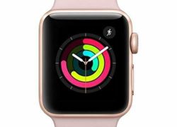 Apple Watch Series 3 38mm Smartwatch (GPS Only, Gold Aluminum Case, Pink Sand Sport Band) (Certified Refurbished)