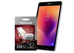 Samsung Galaxy Tablet A 8" 32GB, 2017 Version (Silver) [SM-T380NZSEXAC] with Samsung EVO Plus MicroSD, 32GB Bundle