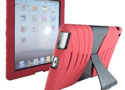 Ipad Case,iPad 2 3 4 Case,Gogoing Lightweight Shockproof Rugged Hybrid Armor Series Dual Layer Protection Case with KickStand and Built-in Screen Protector for iPad 2 & iPad 3 & iPad 4 (Red/Black)