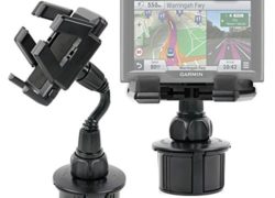 DURAGADGET Anti-Shake, Anti-Vibrate In-Car GPS Cup Holder Mount with Adjustable Arms for The NEW Garmin Montana 610, 680, 680T & Garmin Dash Cam 35