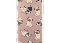 iPhone 8/iPhone 7 Case(4.7inch),Blingy's Creative Animal Design Clear Soft Rubber Case for iPhone 8/iPhone 7 (Pug Style)