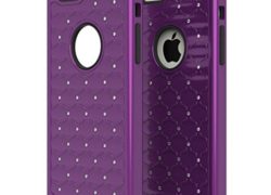 Valentine's day gifts,Gifts for Women,easygogo®iPhone 6 Case, Hybrid Stud Rhinestone Bling Armor Defender Case Cover for Apple iPhone 6 4.7 inch with Dazzling Diamond Christmas Gifts for Women (Romantic Purple)