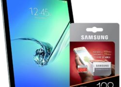 Samsung Galaxy Tablet S2 9.7" (Black) [SM-T813NZKEXAC] with Samsung EVO Plus MicroSD, 128GB Bundle