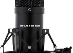 Auna MIC-900 USB Cardioid Studio Condenser Microphone (Plug & Play, USB Connector & Shockmount) black