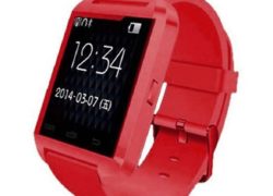 Sandistore Smart Wrist Watch Phone Mate Bluetooth 4.0 For Android HTC Samsung (Red)