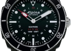 Alpina Men's 'Horological' Quartz Stainless Steel and Rubber Smart Watch, Color:Black (Model: AL-282LBB4V6)