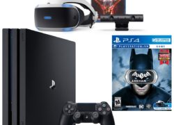 PlayStation VR Bundle 4 Items:VR Headset,Playstation Camera,PlayStation 4 Pro 1TB,VR Game Disc Arkham VR