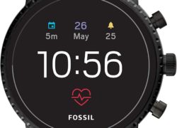 Fossil Men's Gen 4 Explorist HR Stainless Steel and Silicone Touchscreen Smartwatch, Color: Black (Model: FTW4018)