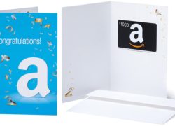 Amazon.com $1000 Gift Card in a Greeting Card (Congratulations Card Design)