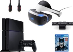 PlayStation VR Bundle 4 Items:VR Headset,Playstation Camera,PlayStation 4,VR Game Disc Batman Arkham VR