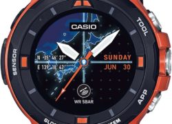 Casio Men's 'PRO TREK' Quartz Resin Outdoor Smartwatch, Color:Orange (Model: WSD-F20-RGBAU)