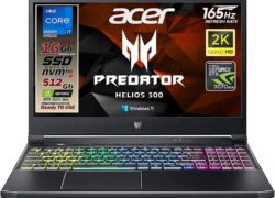 Acer Predator Helios 300 Gaming Laptop, 15.6" Full HD, Intel Core i7-7700HQ CPU, 16GB DDR4 RAM, 256GB SSD, GeForce GTX 1060-6GB, VR Ready, Red Backlit KB, Metal Chassis, G3-571-77QK