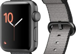 Apple Watch Series 2, 38mm Space Gray Aluminum Case with Black Woven Nylon Band