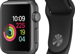 New Apple Series 2 Watch for iPhone - 42mm Space Gray Aluminum Case with Black Sport Band