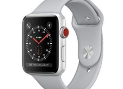 Apple Watch Series 3 42mm Smartwatch (GPS + Cellular, Silver Aluminum Case, Fog Sport Band) (Certified Refurbished)