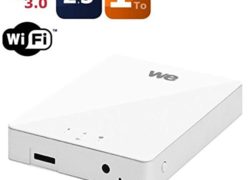 WE Disque dur Wi-Fi 2, 5'' BLANC - Stockage 1To (10 000Go) - USB 3. 0 - Routeur Wi-Fi - 3 connexions simultanément - Conçu pour iPad, iPhone, iPod Touch, tablettes Android et smartphones