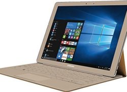 Samsung Galaxy TabPro S Convertible 2-in-1 Laptop / Tablet, 12" FHD+ Touchscreen - Intel Core m3-6Y30 - 8GB DDR3 Memory - 256GB SSD - Windows 10 - Bluetooth - Webcam - Gold (Keyboard Included)