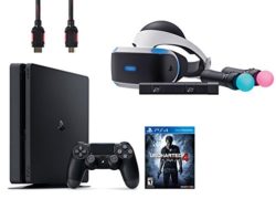 PlayStation VR Start Bundle 4 Items:VR Headset,Move Controller,PlayStation Camera Motion Sensor,PlayStation 4 Slim 500GB Console - Uncharted 4