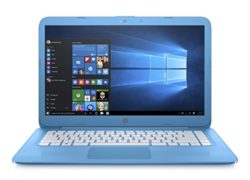 HP Stream 14" HD Laptop (Celeron N3060 Processor, 4GB RAM, 32GB Storage) with Windows 10 Home - Aqua Blue