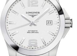 Longines Conquest Men's Steel Watch Automatic 39 Mm Silver Dial L3.676.4.76.6