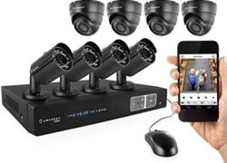 Amcrest Full-HD 1080P 8CH Video Security System - Eight 1920TVL 2.1-Megapixel Weatherproof IP66 Dome and Bullet Cameras, 65ft IR LED Night Vision, 3TB HDD, HD Over Analog/BNC, Smartphone View (Black) by Amcrest