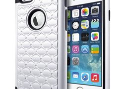 Valentine's day gifts,Gifts for Women,easygogo®iPhone 6 Case, Hybrid Stud Rhinestone Bling Armor Defender Case Cover for Apple iPhone 6 4.7 inch with Dazzling Diamond Christmas Gifts for Women (White)