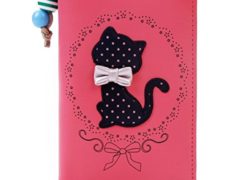 Valentine's day gifts,Gifts for Women!!!easygogo®Girls Cat Print Medium Faux Leather Purse Best Friends Gifts (Red)