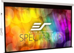 Elite Screens Spectrum2, 91-inch 16:9, 12-inch Drop, Electric Motorized Drop Down Projection Projector Screen, SPM91H-E12