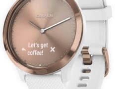 Garmin 010-01850-19 vívomove HR, Hybrid Smartwatch for Men and Women, One Size fits Most, Rose Gold with Suede Band