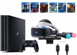 PlayStation VR Start Bundle 10 Items:VR Start Bundle PS4 Pro 1TB,6 VR Game Disc Until Dawn: Rush of Blood,EVE: Valkyrie, Battlezone,Batman: Arkham VR,DriveClub,Battlezone