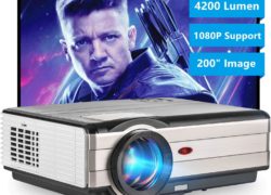 Video Projector, Portable Home Entertainment Theater LED Projector, Indoor Outdoor Video Games Movie Projector 3500 Luminous Efficiency Support 1080p HD USB for PC Laptop Smartphone iPhone TV Box PS4